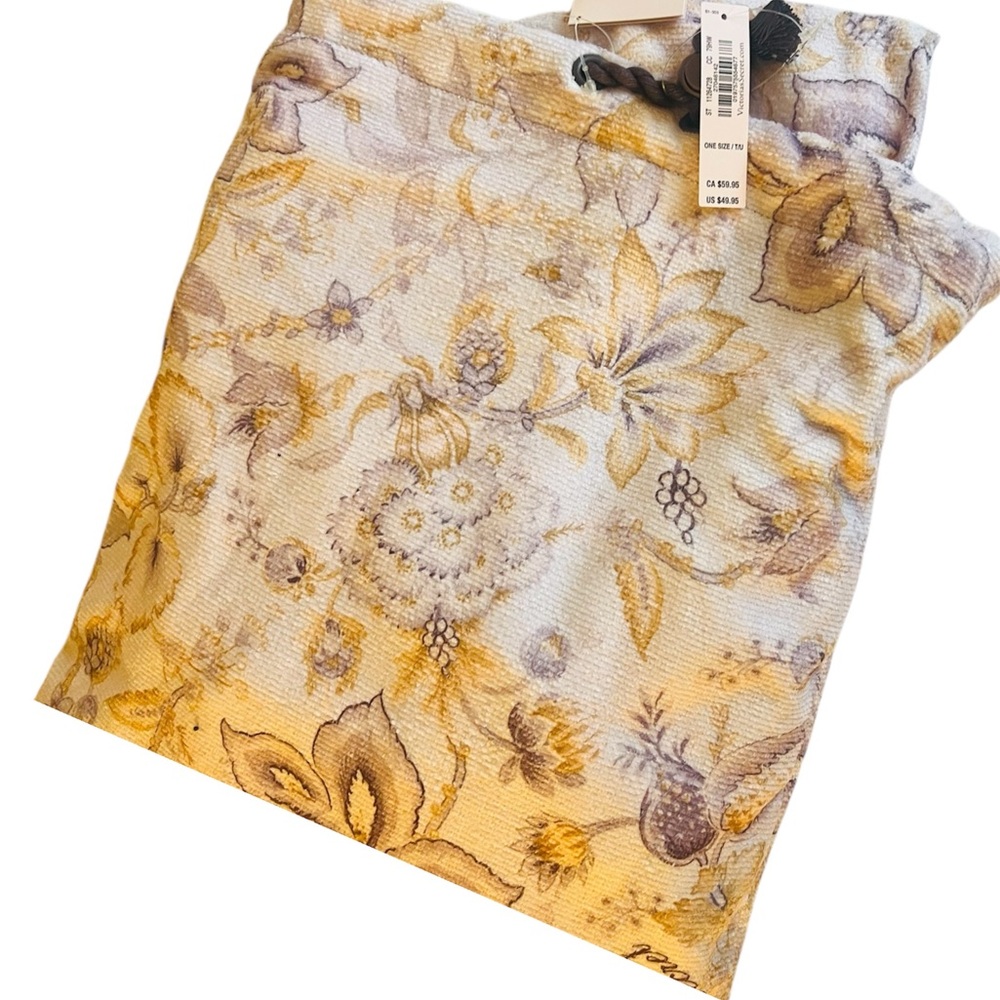 Victoria's Secret Cream and Gold Floral Bag